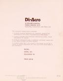 Di-Acro-Di-Acro 17 Ton Press Brake Mdl. 14-48-2 Operating Manual & Parts-14-48-2-02